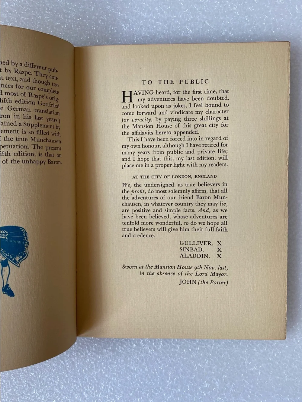 Adventures of BARON MUNCHAUSEN 1944 Peter Pauper Press Vintage Hardcover